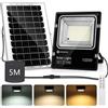 Aigostar - Faro led esterno con grande pannello solare，cavo 5M，dimmerabile 3000/4000/6500K，8000mAH，Batteria di grande capacità，Faretto led da esterno solare con telecomando e timer，IP66