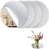 KQWVZ 4 Pezzi Rotondi A Specchio Per Decorazioni Da Tavolo, 30x30cm Specchi Acrilici Circolari Per Decorazioni Da Tavolo, Acrilico Cerchio Specchio Vassoio Candela per Matrimoni, Feste e Decorazioni