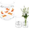 Olrla 3 pezzi di vasi in acrilico da 20 cm di larghezza a cilindro, trasparenti e resistenti alle rotture, per decorazioni da tavolo per matrimoni, decorazioni floreali per casa, ufficio e tavolo