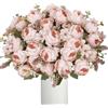 Fairblo 8 Bouquet Fiori Artificiali Peonie in Seta Rosa Peonie Ortensie Finte | Mazzi di Fiori Finti Realistici per Decorazioni, Bouquet Artificiale per Matrimoni Centrotavola Decorazione Casa e Tavola
