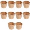 DOITOOL cestino vimini piccolo : 10 Mini Cestini Intrecciati per Dolcetti E Decorazioni Mini Cestini Intrecciati Senza Manici per Bomboniere Decorazioni Artigianali (7. 5X7. 5X6 Cm)