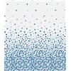 WEBMARKETPOINT Tenda da doccia in poliestere, con anelli, colore: blu, 200 x 120 cm