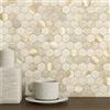M MOFIT MOFIT Piastrelle Adesive Esagonali Marmo Mosaico Beige 5pezzi
