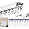 Generico Robusto Binario per Tende, Esterno Bastone Binario A Soffitto in Alluminio, Binari per Tende 0.6 0.8 1 1.5 1.8 2.2 3 4.2 5 8 12 M, Bastoni per Finestre E Tende Divisorie(1.5M)