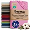 Buymax® Lenzuolo con Angoli per Topper Matrimoniale King Size 200x200 cm - 100% Cotone Jersey, Rosa Antico, per Materassi fino a 12 cm di Altezza