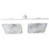 Xdyyjrasa Ventilatore da soffitto a LED con presa E27 doppia, con luci Ventilatore da soffitto con motore CC, luce LED bianca potente e silenziosa per camera da letto e sala da pranzo (in scatola)