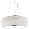 Ideal Lux PASHA' SP10 E14 Chrome ceiling lighting - Ceiling Lighting (Bedroom, Children's room, Dining room, Living room, Chrome, IP20, Surfaced, Round, Glass, Metal)