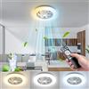 Aigostar Ventilatore da Soffitto con Luce e Telecomando， Φ49*14cm， Motore DC， Timer， Funzione di Memoria， Luminosità e Colore Regolabili， Adatto per Cucina， Camera da Letto e Soggiorno