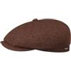 STETSON Hatteras berretto piatto a spina di pesce durevole uomo autunno inverno, Arancione-rosso, 57