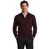 Iacobellis Maglione Uomo Pullover Lupetto Collo con Mezza Zip Misto Lana Merinos Extrafine Made in Italy XXL Vinaccia