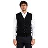 Iacobellis Maglione Uomo Pullover Gilet Aperto con Bottoni Misto Lana Merinos Extrafine Made in Italy