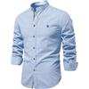 Btmpmcs Camicia da Uomo a Maniche Lunghe Lino Cotone Camicie Slim Fit Casual Classiche Formal Camicia da Lavoro Tinta Unita Elegante Basic Abito Primavera Autunno Estate Shirt Facile da Stirar