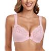 Lemorosy Reggiseno Donna con Ferretto Chiusura Anteriore Pizzo(Rosa,6F)