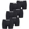 Levi's Solid Men's Boxer Shorts Made of Organic Cotton in A Pack of 6 Boxer Corti Uomo