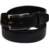 Iacobellis Cintura Uomo Nera 100% Made in Italy in Vera Pelle di Alta Qualità - 130
