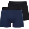 Superdry Offset Double Pack Boxer da Uomo Nero/Blu Navy. S