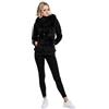 Urban Classics Ladies Long Teddy Hoodie Donna Felpa con Cappuccio Nero 100% Poliestere Regular