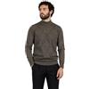 Iacobellis Maglione Uomo Pullover Lupetto con Intarsio a Rombi Misto Lana Merinos Extrafine Made in Italy