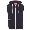 PAYPER Boxer+ Felpa con Cappuccio Senza Maniche da Uomo Misto Cotone Tasche a Marsupio Coulisse a Contrasto Blu Navy (S)