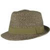 Hut Breiter Breiter Cappello di paglia Trilby, cappello estivo Pork Pie, cappello da sole 100% carta stropicciabile, set colorato delicato sulla pelle e confortevole