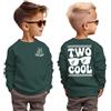 CM C&M WODRO 2° compleanno ragazzo felpa due cool maglione per bambini secondo compleanno felpa autunno inverno manica lunga bambini annunci abbigliamento cotone, verde scuro, 2 Jahre