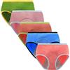 Anntry Mutande per Periodo Mestruale per Grandi Ragazze Mutande Anti-perdite per Adolescenti Mutandine Protettive in Cotone da Donna Post-Parto (M（Vita:26-27 inch）, 5Colors)