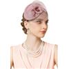 BABEYOND Cappello fascinator da donna, elegante copricapo con fiori in rete e fermaglio per capelli, per matrimoni, gare, cocktail party