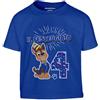 Paw Patrol Festeggiato 4 Anni Chase Maglietta T-Shirt Bambino 3-4 Anni Blu