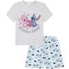 Disney Lilo and Stitch - Pigiama corto in cotone con motivo Stitch & Angel, per bambine, Grigio, 13-14 Years