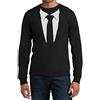 Shirtgeil Completo Smoking con Cravatta Stampato Maglia Uomo Manica Lunga Medium Nero