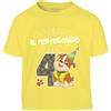 Paw Patrol Festeggiato 4 Anni Rubble Maglietta T-Shirt Bambino 3-4 Anni Giallo