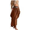 KBOPLEMQ Harem Pants Yoga Donna Palazzo Beach Wear Wide Leg Hippie Bohemian Aladdin Genie Pantaloni Boho Leggeri Casual Pantaloni Elastici a Vita Alta Pantaloni Casual con Tasche con Coulisse