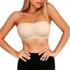 Verneo Reggiseno senza spalline da donna, reggiseno senza ferretto push-up gelatina, top a tubo antiscivolo, senza ferretto