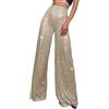 KBOPLEMQ Pantaloni da donna con paillettes glitterate, a vita alta, gamba larga, leggings anni '70 e '80, per feste a tema, discoteca, festival, rave, hippie, pantaloni lunghi sottili, leggings