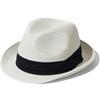 Hat Hut Cappello da sole Fedora in paglia ultraleggero, cappello da spiaggia a tesa corta, cappello estivo Panama Fedora per uomo e donna, UPF 50+
