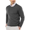 COOFANDY Maglioncino Uomo Girocollo Maglione Elegante Leggero Pullover Invernale Maglia Sweater da Uomo Grigio Scuro M