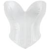KBOPLEMQ Corsetto da donna senza ferretto, reggiseno push up, senza cuciture, imbottito, senza cuciture, elasticizzato, corpetto gotico, sexy, crop top estivo, senza spalline, bianco, XS