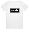 Rock Off officially licensed products Rock off Oasis - Maglietta con Logo Classico, Colore: Bianco Bianco S