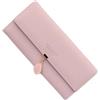 YAOTT Portafoglio Donna Lungo Cerniera in Pelle PU Grande Capacità Portafogli con Fessure per Carte Portamonete Borsellino Portafogli Porta Banconote con Ciondolo Foglia Pink