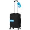 PROVITERA Trolley Cabina Rigido in ABS con Maniglia Telescopica, Valigia Leggera e Durevole per Viaggi, Bagaglio a Mano con 4 Ruote Easy Roll Piroettanti, Dimensioni 33.5 x 22 x 55 cm (Nero)