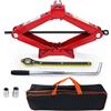 HYCHIKA BETTER TOOLS FOR BETTER LIFE HYCHIKA Cric per Auto 3 Tonnellate, Crick Auto Portatile Universale Gamma di Sollevamento da 120 mm a 445 mm per Dadi Adatto per SUV MPV e Auto, con Kit di Smontaggio Pneumatici