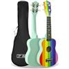 3rd Avenue Ukulele Soprano 21 Pollici con Borsa, Arcobaleno | 4 corde in nylon e meccaniche precise che tengono l'accordatura. Ukulele leggero per scuola e casa