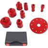 plplaaoo Kit di punte diamantate per carotaggio Set da 9 pezzi a tazza con gambo M14 da 20 a 68 mm con disco abrasivo da 125 mm per piastrelle Granito Marmo Mattoni Acciaio 45 brasato