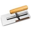 Hailong Ming Cazzuola Intonaco Spatola Stucco, style to 1 | acciaio inossidabile | 0.6mm spessore, manico legno e alluminio | senza segni - per muratura | per artigiani