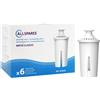 Filtro acqua (6 pz.) compatibile con BRITA CLASSIC