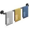 NearMoon Barra portasciugamani industriale a tubo, resistente, accessorio da bagno, montaggio a parete, in ferro rustico fai da te (101 cm, nero)