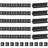 PATIKIL Rimovibile Cubo Prezzo Etichetta Display Numero Lettera Prezzo Etichetta Supporto Blocco Kit Nero Lega Contatore Alzati per Contatore Bianco su Nero, Dieci Mille Cifre, 5 Set