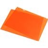 PATIKIL Cartelline Tipo-L 12 Pezzi A4 Tascabile Plastica Progetti Documenti Carta Trasparente Giacca Custodia per Ufficio Arancione