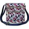 Loungefly Borsa a tracolla da donna Topolino e Minnie Mouse in nylon blu navy, Crema