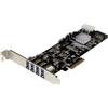 Startech.com Scheda Pcie Startech.com USB 3.0 a 4 porte con LP4 + SATA [PEXUSB3S42V]